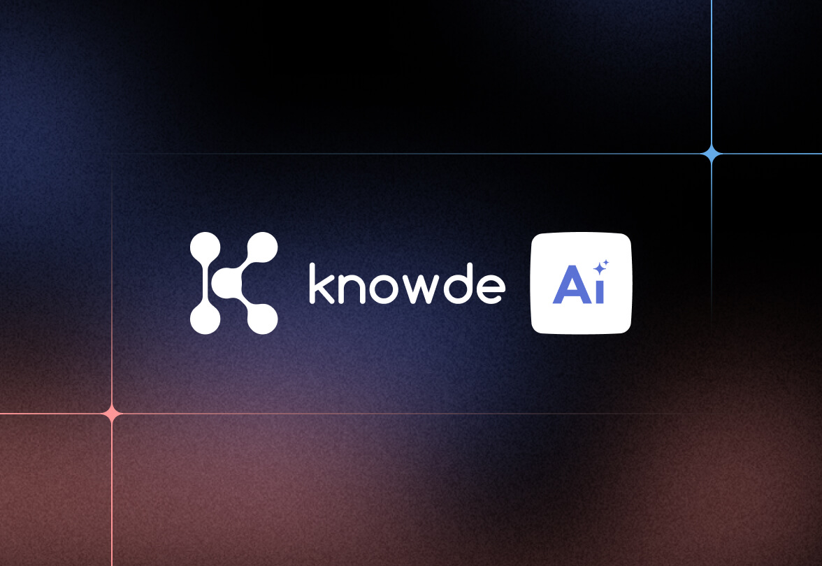 Knowde AI Logo on gradient background